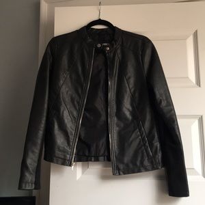Black Express Leather Jacket Size Small